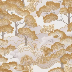 Vliestapete Elle Wald Creme Gold Metallic 10448-30