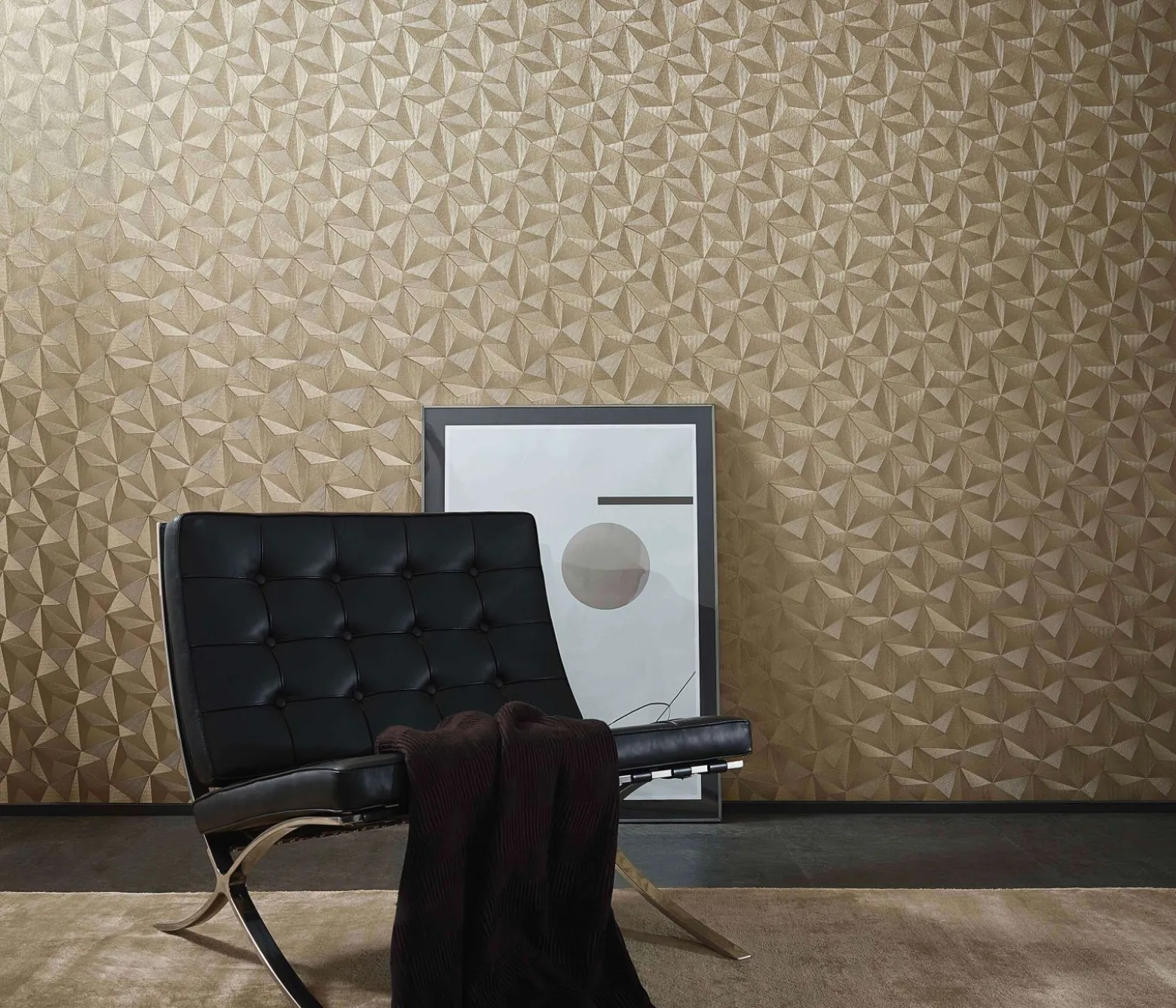 Vliestapete Erismann Spotlight Dreiecke Gold 10106-30
