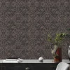 Vliestapete Ethno Muster schwarz rosa 38521-2