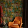 Vliestapete Exotisch Pflanzen Grün Orange 47652