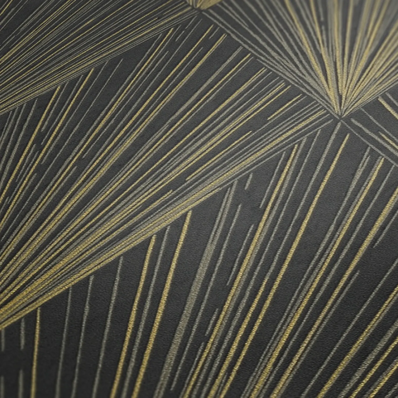 Vliestapete Fächer Grafisch gold metallic 37864-4