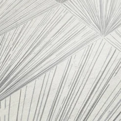 Vliestapete Fächer Grafisch grau silber Metallic 37864-1