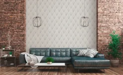 Vliestapete Fächer Grafisch grau silber Metallic 37864-1