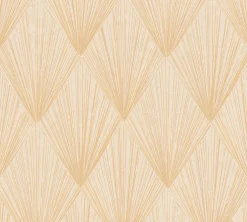 Vliestapete Fächer Grafisch gold beige metallic 37864-3