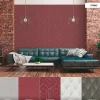 Vliestapete Fächer Grafisch rot schwarz metallic 37864-2