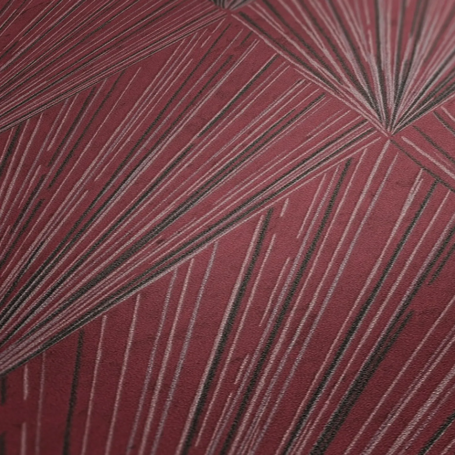 Vliestapete Fächer Grafisch rot schwarz metallic 37864-2