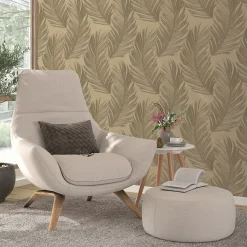 Vliestapete Federn Abstrakt Gold Metallic 10516-30