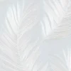 Vliestapete Federn Blau Creme Glitzer 10516-43