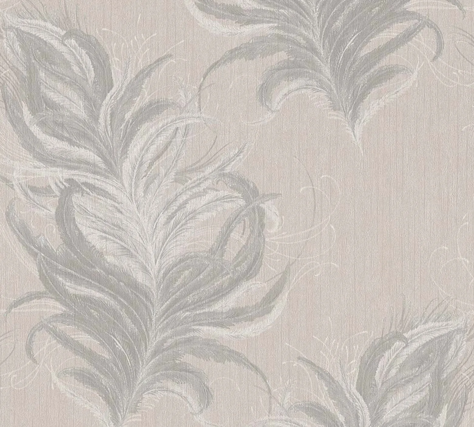 Vliestapete Federn Natur beige grau Mata Hari 38009-2