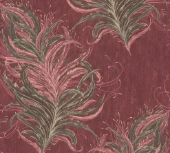 Vliestapete Federn Natur rot braun Mata Hari 38009-3