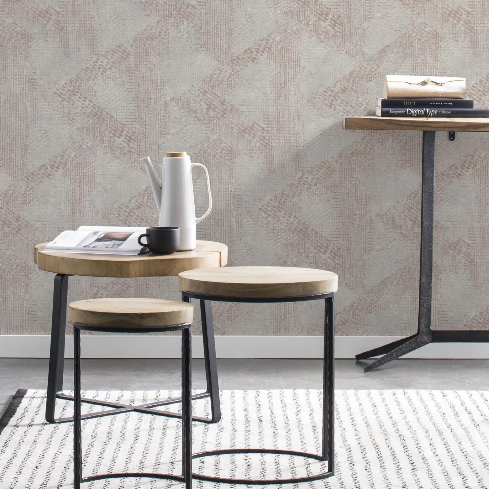 Vliestapete Finca Muster Vintage grau bronze 416824