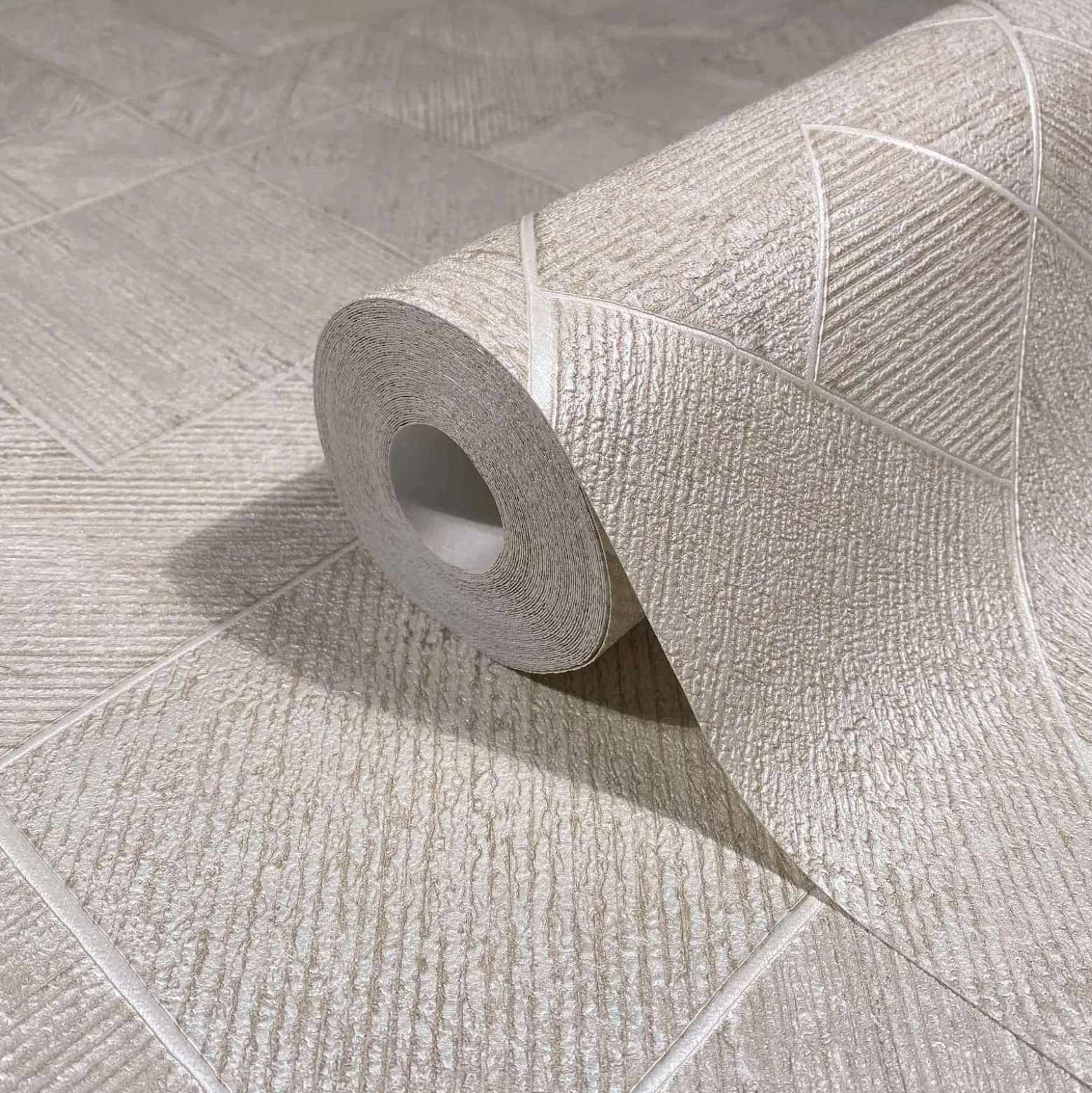 Vliestapete Fliesen Creme Perlmutt Glanz 35409 10,05x1,06m