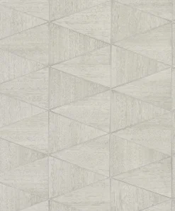 Vliestapete Fliesen Holzoptik Grafik Grau Beige 33357