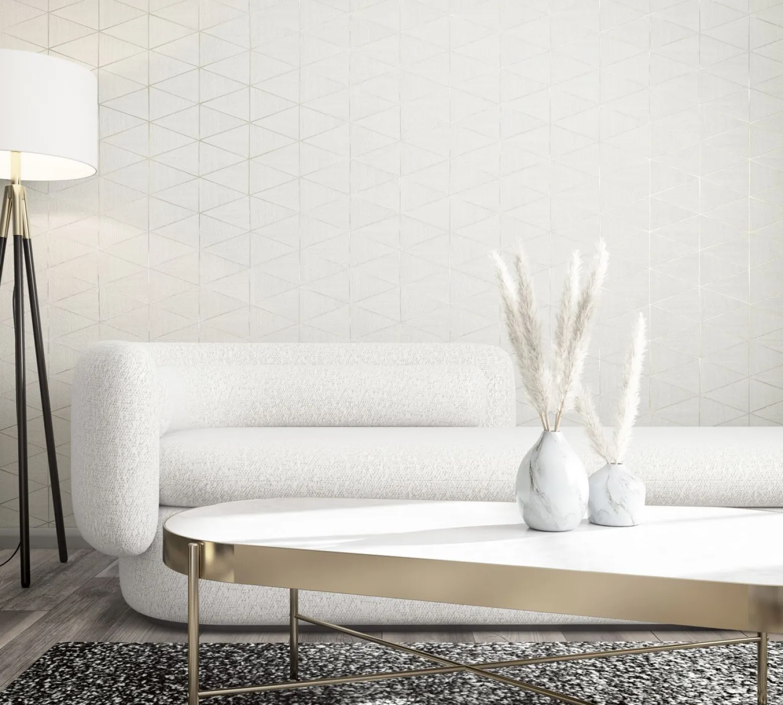 Vliestapete Fliesen Holzoptik Grafik Weiß Creme 33356