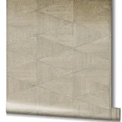Vliestapete Fliesen Holzoptik Grafik Beige Braun 33359
