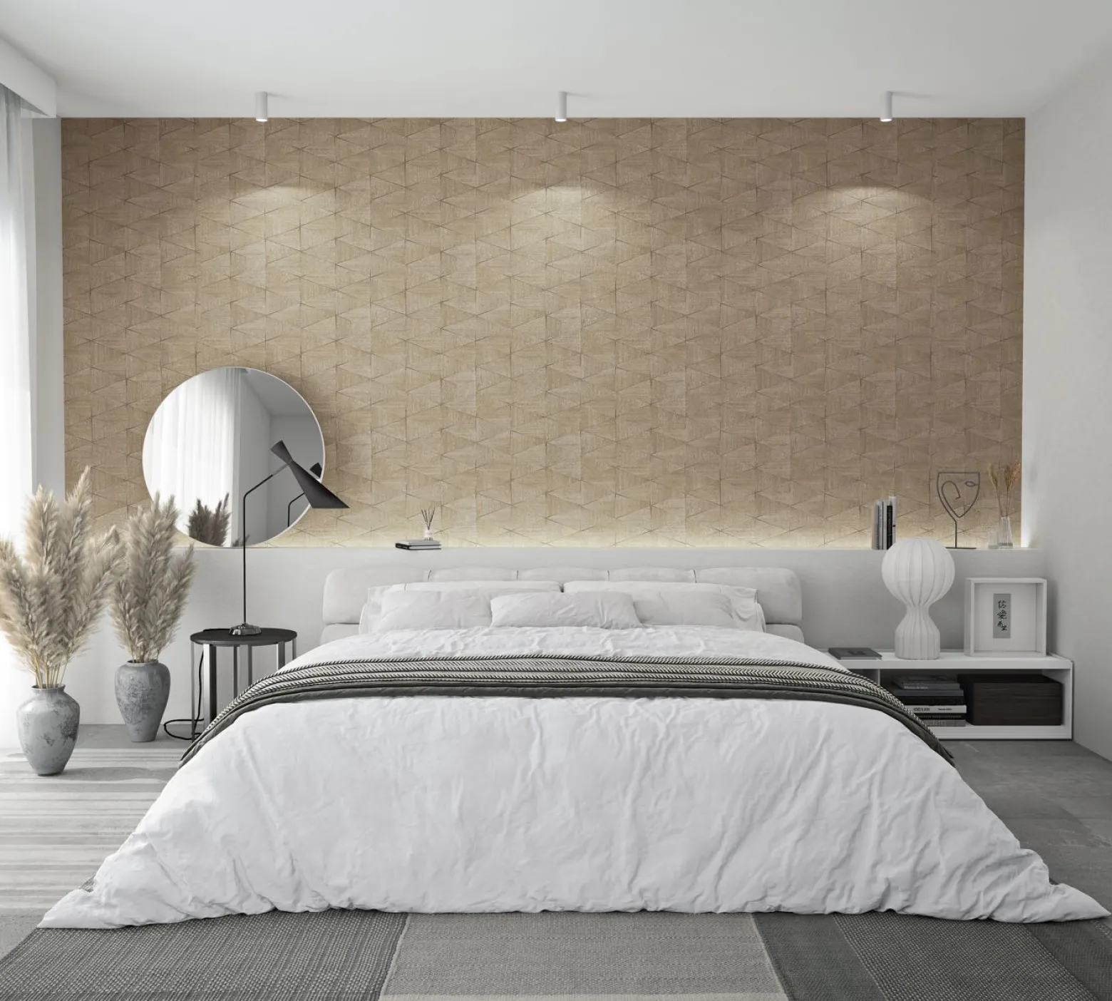 Vliestapete Fliesen Holzoptik Grafik Beige Braun 33359