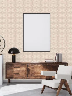 Vliestapete Fliesen Retro Beige Creme 39533-5