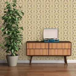 Vliestapete Fliesen Retro Braun Gelb39533-3