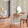 Vliestapete Fliesenspiegel beige creme silber 37406-4