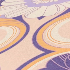 Vliestapete Floral Abstrakt Orange Lila 39530-3