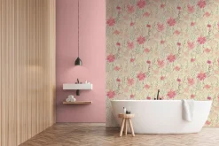 Vliestapete Floral Abstrakt Weiß Rosa Grau 39695-2
