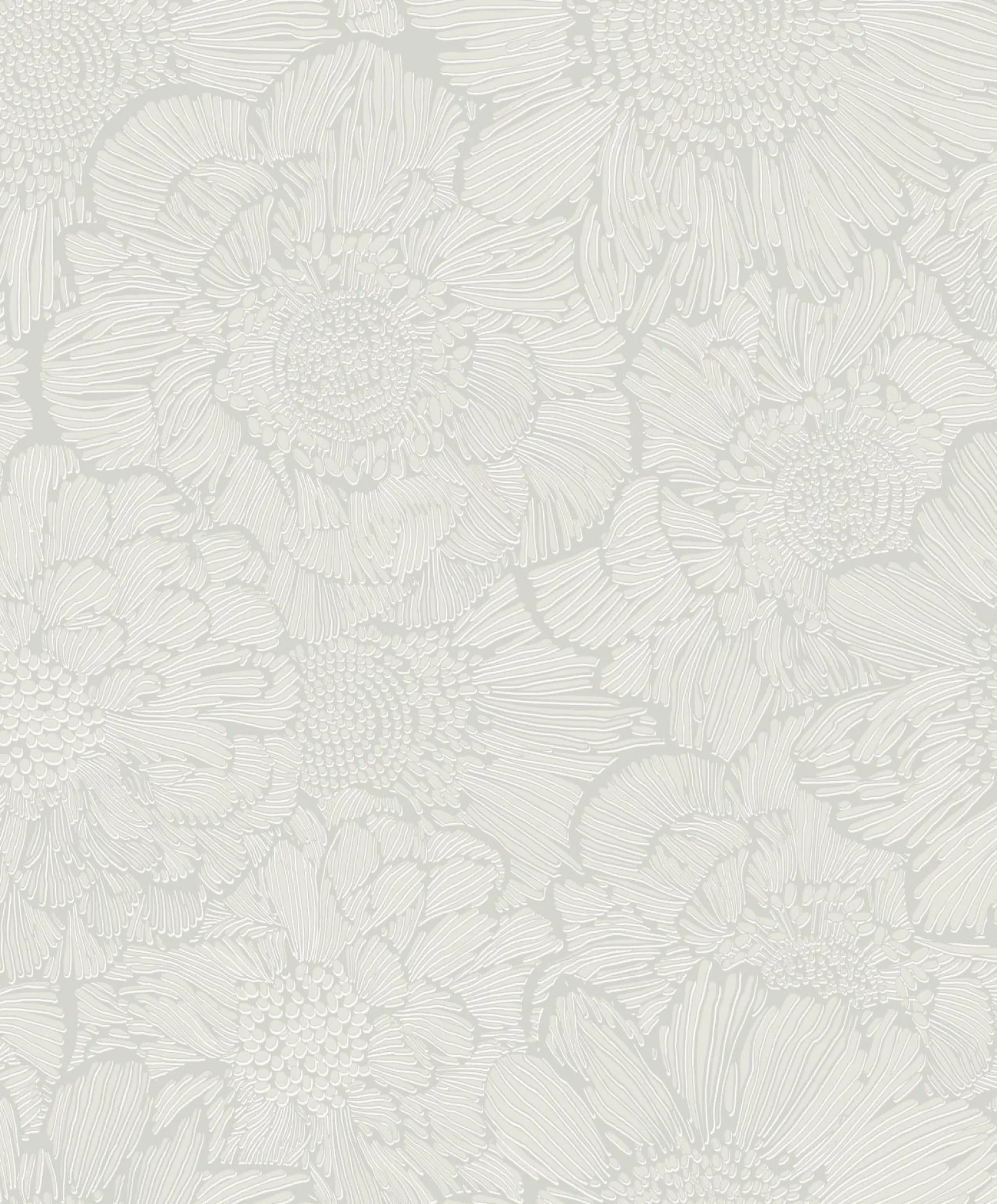Vliestapete Floral Abstrakt Grafik Grau Weiß A56401