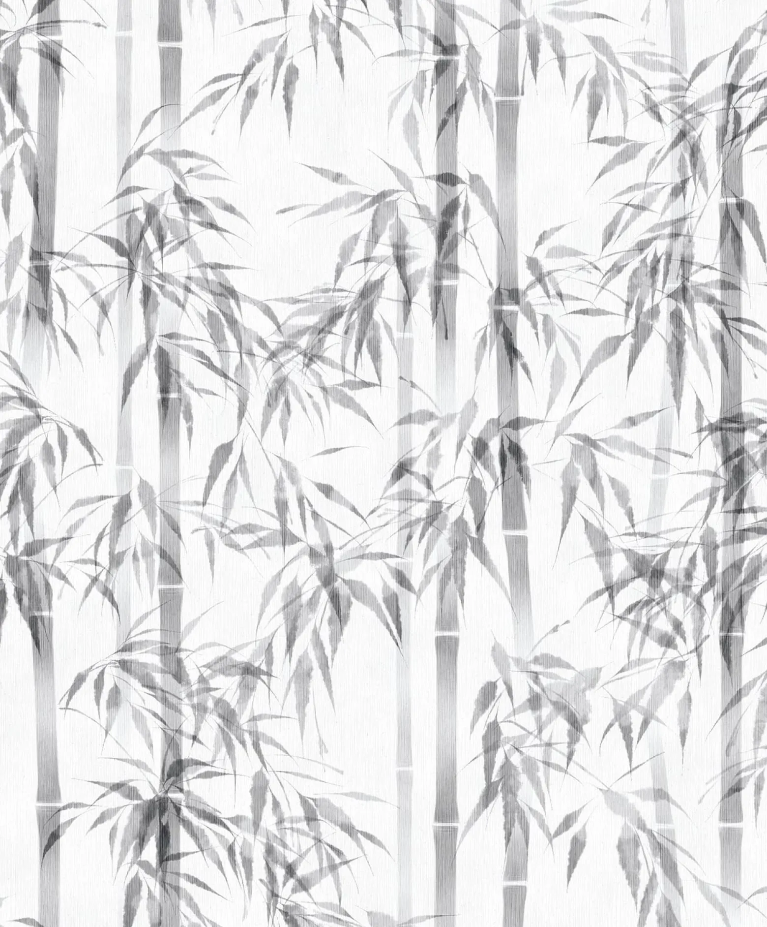 Vliestapete Floral Bambus Blätter Weiß Grau 81673