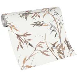 Vliestapete Floral Bambus Creme Braun Grau 10388-11