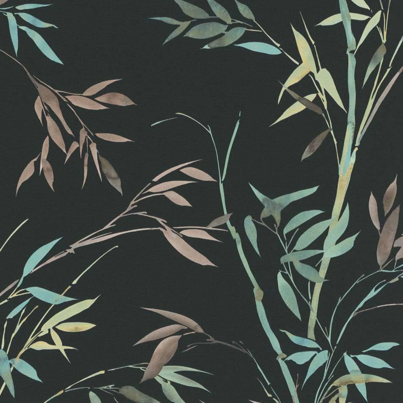 Vliestapete Floral Bambus Schwarz Grün Braun 10388-15