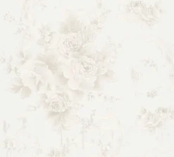 Vliestapete Floral Barock creme Glitzer 30647-2