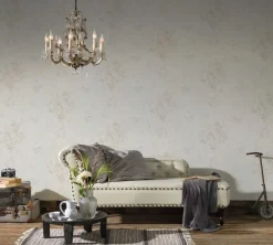 Vliestapete Floral Barock creme Glitzer 30647-2
