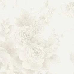 Vliestapete Floral Barock creme Glitzer 30647-2