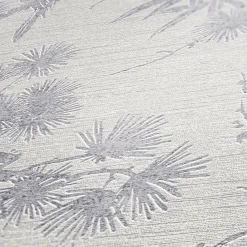 Vliestapete Floral Baum grau silber Metallic 37867-3
