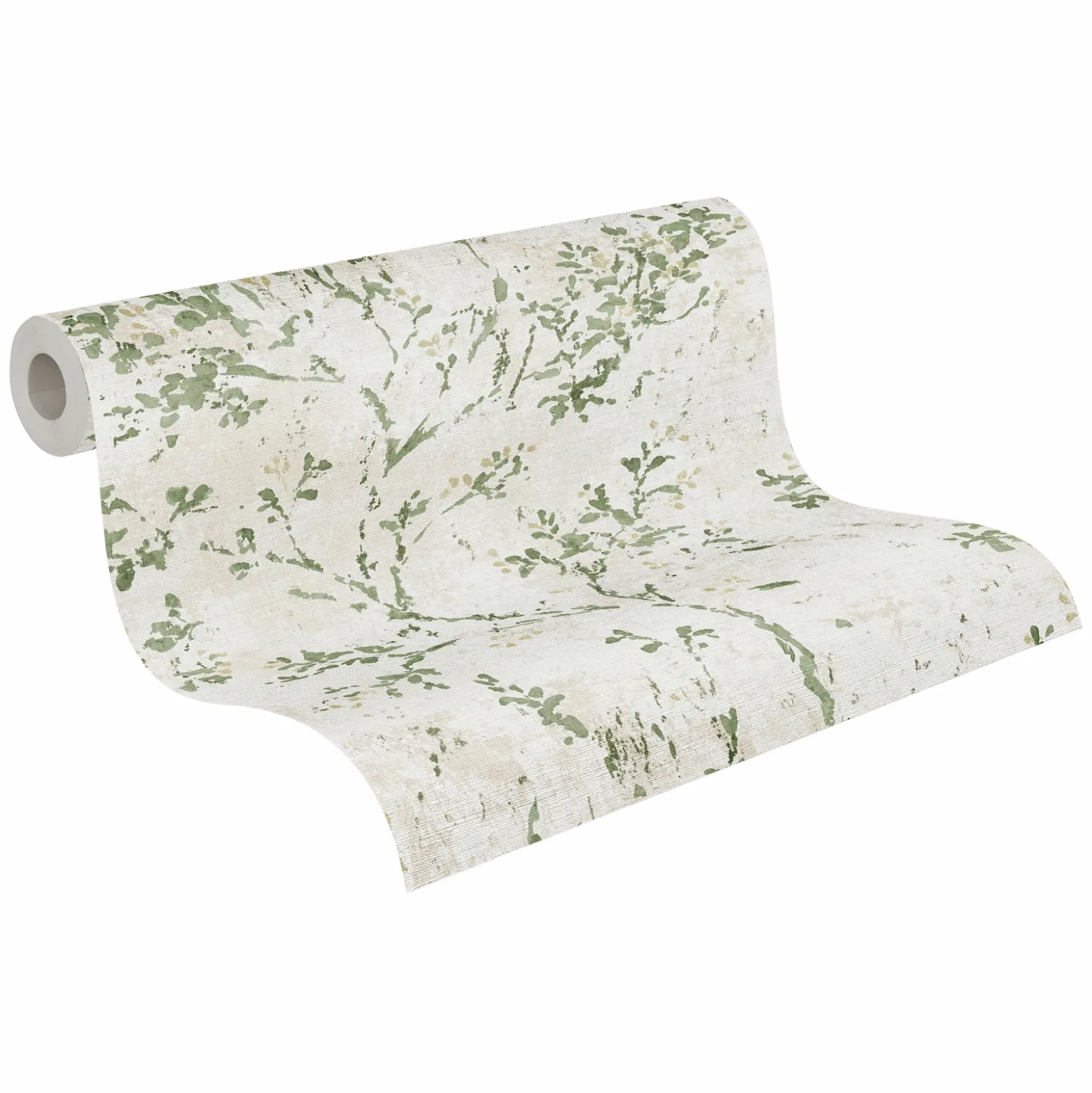 Vliestapete Floral Beige Grün Gold Metallic 39650-4