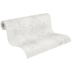 Vliestapete Floral Betonoptik Grau Silber Metallic 38919-5
