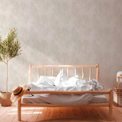 Vliestapete Floral Betonoptik Creme Grün Metallic 38919-4