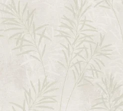 Vliestapete Floral Betonoptik Creme Grün Metallic 38919-4