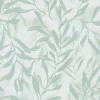 Vliestapete Floral Blattmuster Creme Grün Metallic 82442