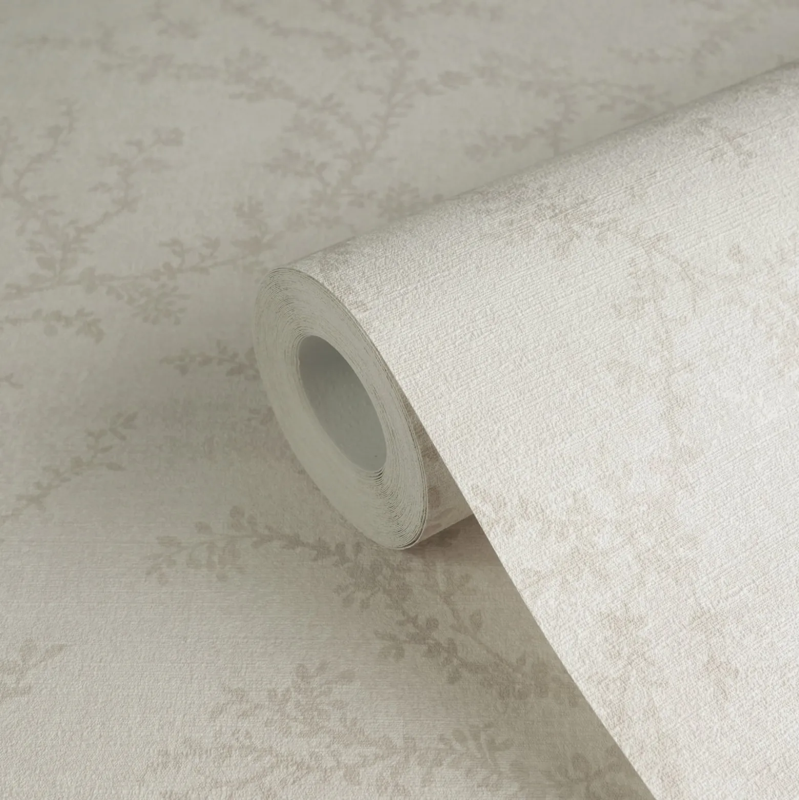 Vliestapete Floral Blätter Creme Taupe 79090-2