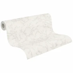 Vliestapete Floral Blätter Creme Taupe 79090-2