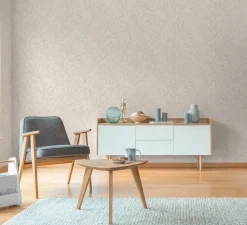 Vliestapete Floral Blätter Creme Taupe 79090-2