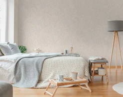 Vliestapete Floral Blätter Creme Taupe 79090-2