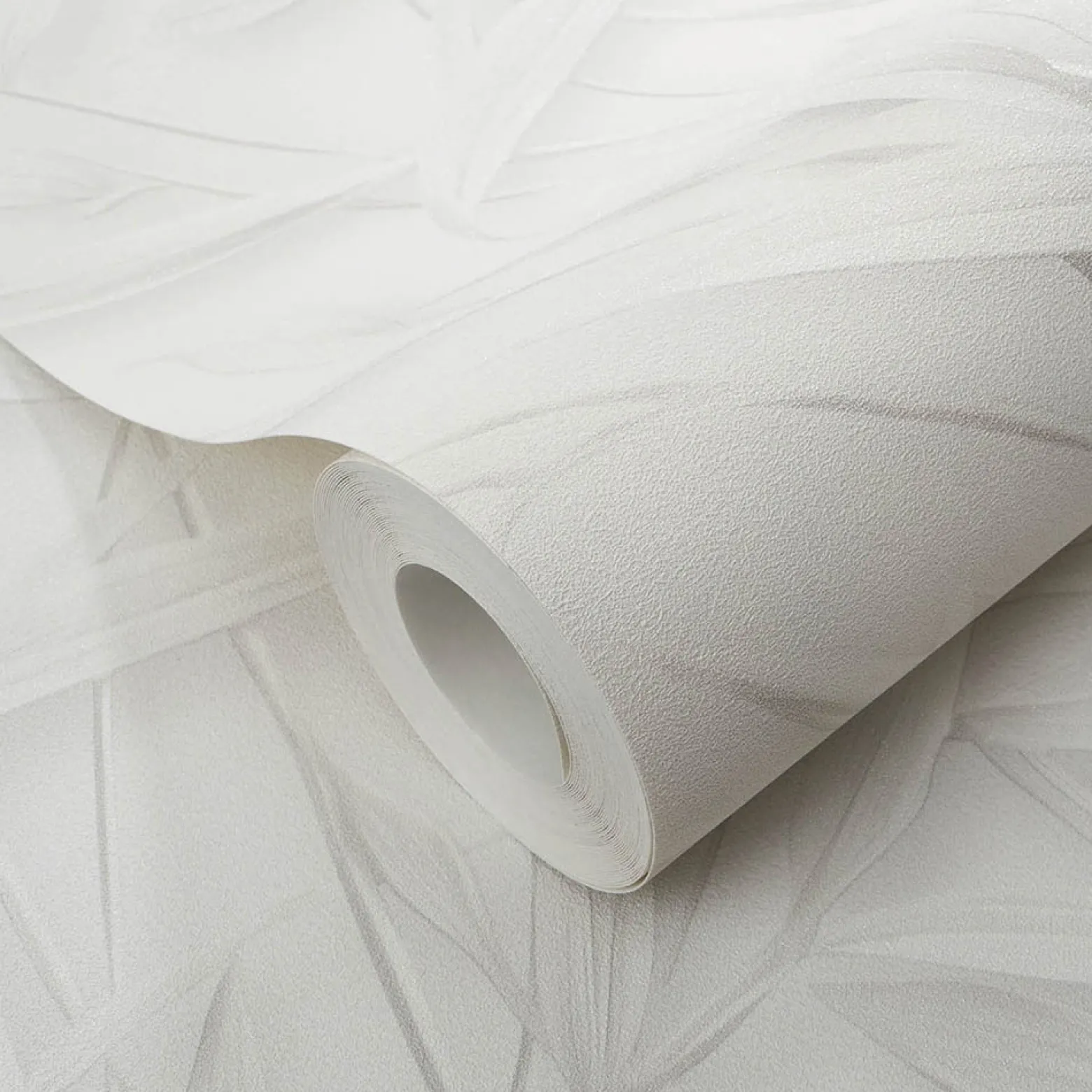 Vliestapete Floral Blätter Creme Grau Glitzer 10587-31
