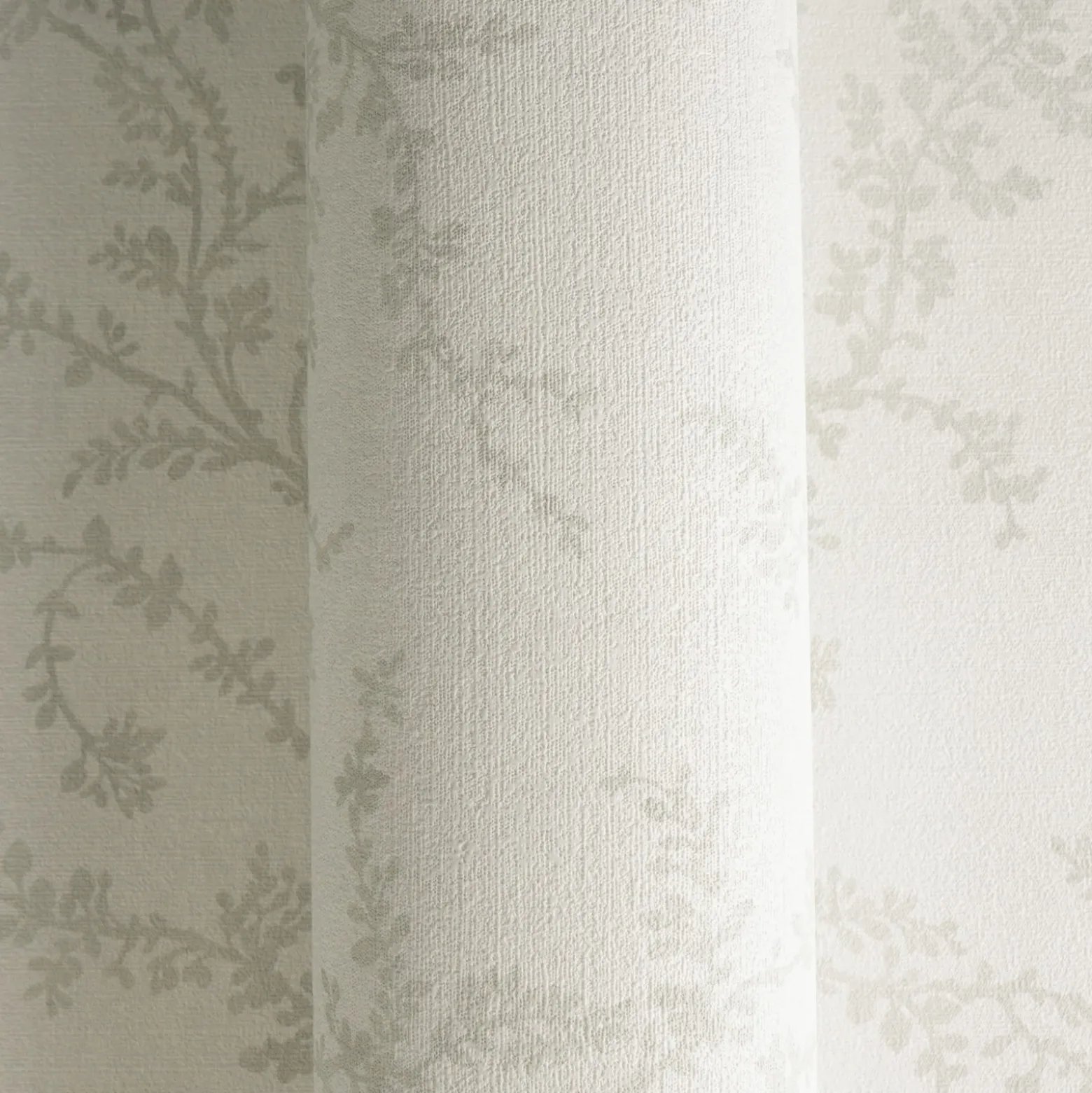Vliestapete Floral Blätter Creme Grau 79090-3
