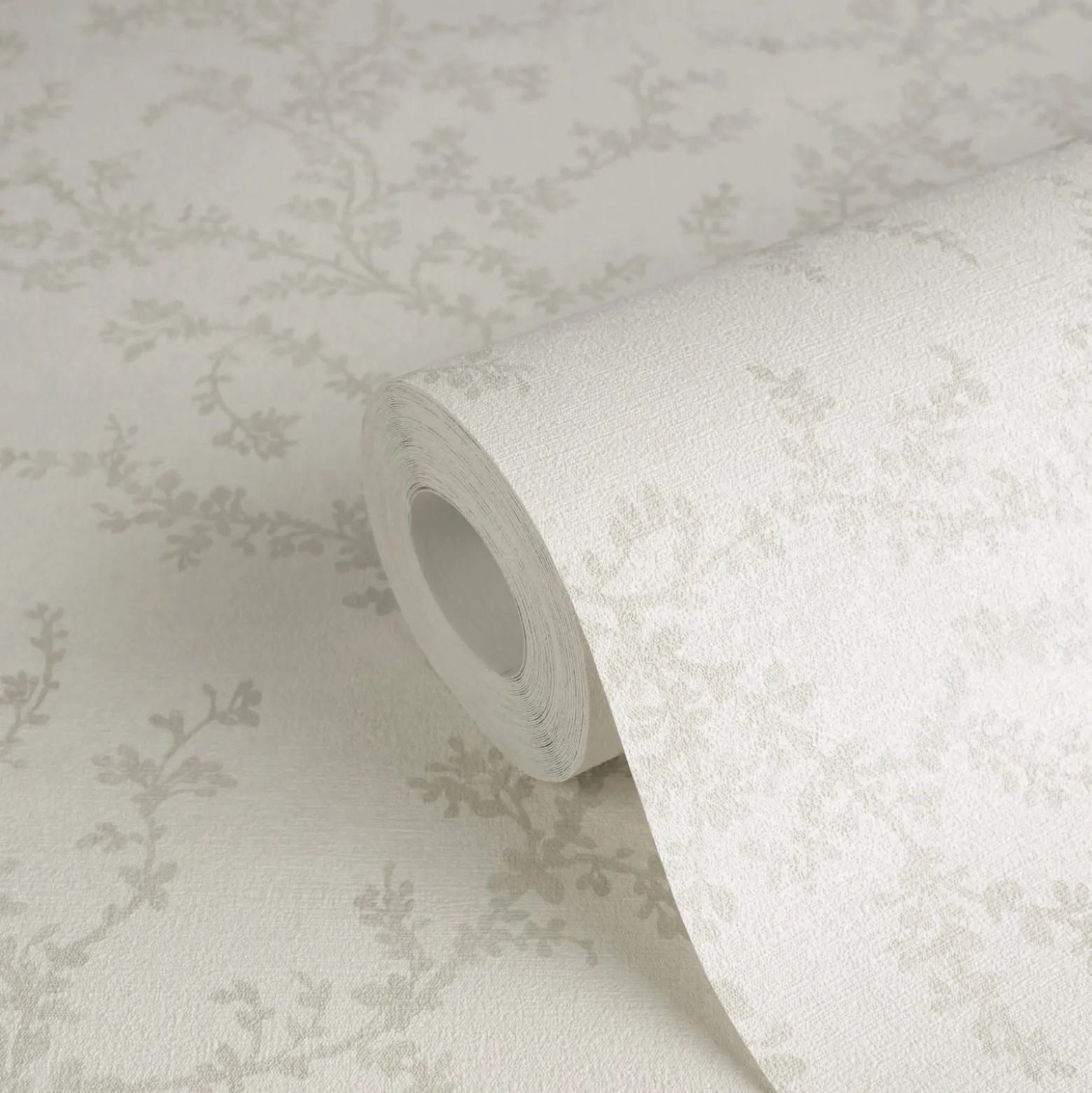 Vliestapete Floral Blätter Creme Grau 79090-3