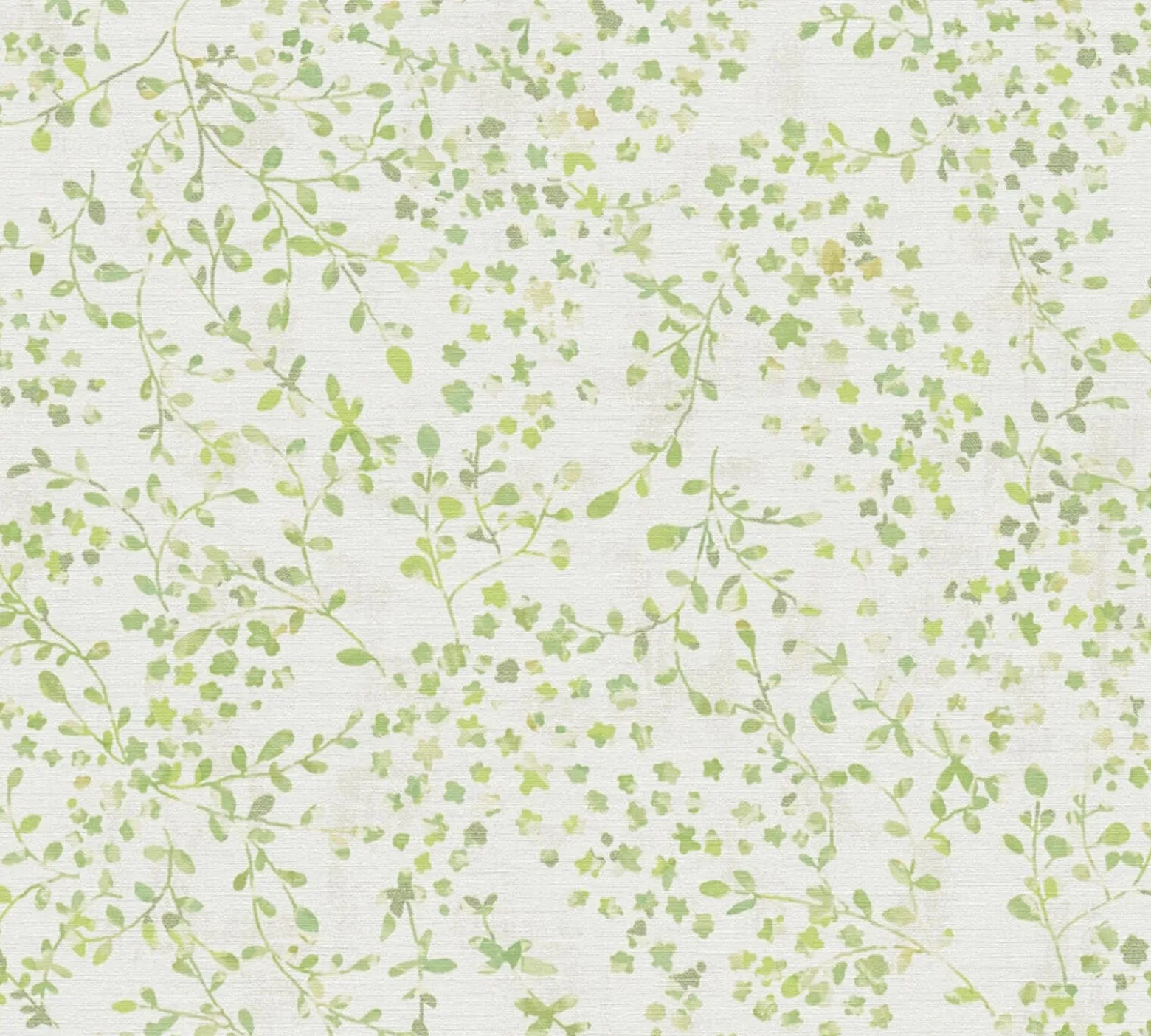 Vliestapete Floral Blätter Creme Grün Metallic 39747-2