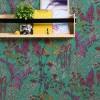 Vliestapete Floral Blätter grün pink rot 37751-6