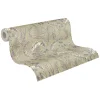 Vliestapete Floral Blätter Grün Creme Lila 39434-3