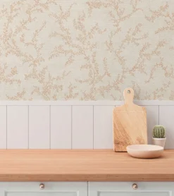 Vliestapete Floral Blätter Grau Braun 79090-1