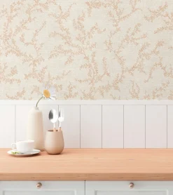 Vliestapete Floral Blätter Grau Braun 79090-1